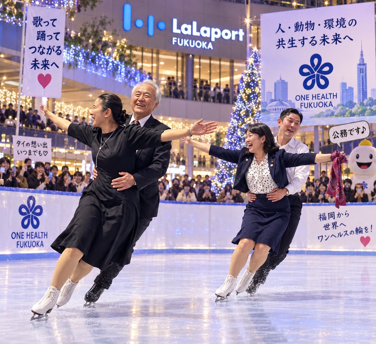 karisomenona's tweet photo. ワンヘルス🐶 ✖︎ スケート⛸️ × ダンス💃

#藏内勇夫 #林泰輔 #福岡県議会 https://t.co/N2GZJRq2U1