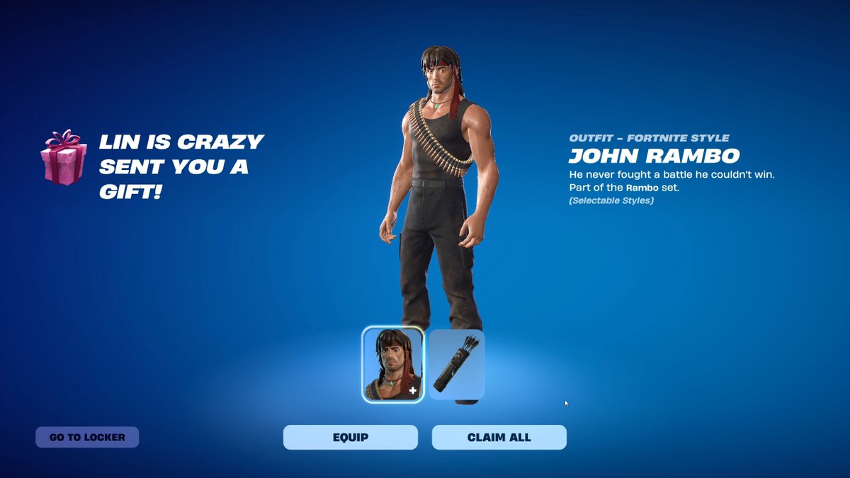 improdesign's tweet photo. Thank you so much @LinIsCrazy 🫶 for the Rambo skin and bought the rest of the bundle with code LINISCRAZY #LINISCRAZY Happy belated birthday once again! @krch852 #krch852legit https://t.co/G7owmkizRN
