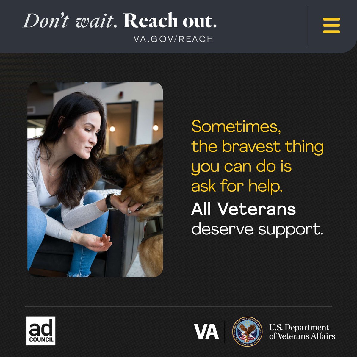 VASouthOregon's tweet photo. Sometimes, the bravest thing you can do is ask for help. All Veterans deserve support. Visit https://t.co/uO2p5qasJ4 for resources today. #VetsReachOut https://t.co/ru0d9OJ5oQ