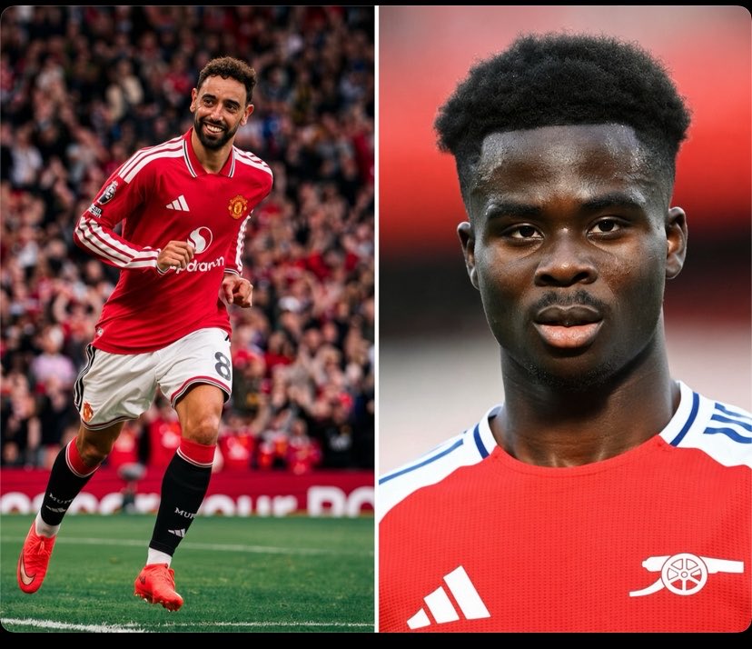 Oluchi_Utd's tweet photo. Bukayo Saka for Arsenal in 9 seasons: 82 goals.
Bruno Fernandes for Manchester United in 6 seasons: 113 goals.

Saka is an attacking winger.
Bruno is a midfielder. 😅 https://t.co/byj8nuRjlQ