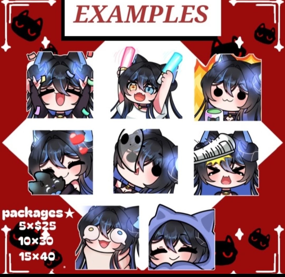 _Velvetdreamer_'s tweet photo. Hey everyone, I have emotes on sale! ✨🍁

5×25 usd🍂
10×30 usd🍂
15×40 usd🍂

#emotes #viral #vtubers #artcomms
#arttoms https://t.co/kRby6yJDnu