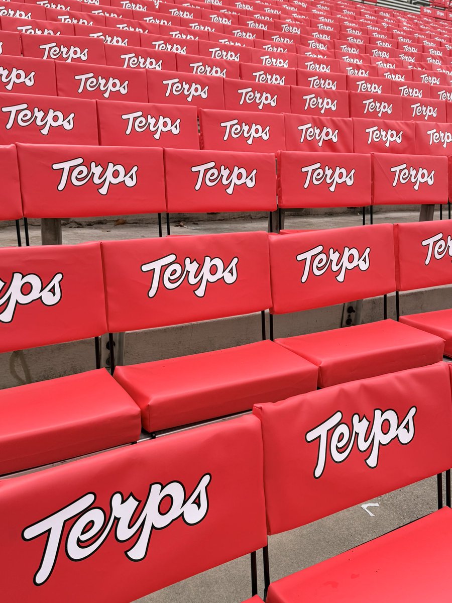 TerpsADJimSmith's tweet photo. Terp Nation, we appreciate your feedback and have introduced many fan experience enhancements, including
- NIL Merch, Customization 🏈
- 50+ concourse TVs 📺 
- Traffic &amp; Parking adjustments 🚦
- Wider, more comfortable Chairbacks 🪑 
- Terpsville Fan Upgrades 🎉
- Terp Tank 💦 https://t.co/kcHgC7UVHa
