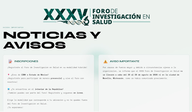 cibior_puebla's tweet photo. Actualidades del CIBIOR IMSS: 31/08.04/09/2026  XXXV FORO DE INVESTIGACIÓN EN SALUD https://t.co/HW9H9zCwtX https://t.co/UEaXuW9yNl