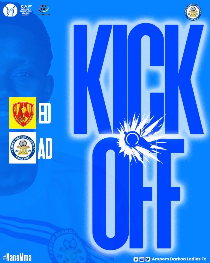ampem_fc's tweet photo. 1'⏰
Game on ...
Edo Queens 0️⃣ 🆚 0️⃣ Ampem Darkoa Ladies 🔵⚪
#NanaMma🔵⚪ https://t.co/F8KLKOoDgG
