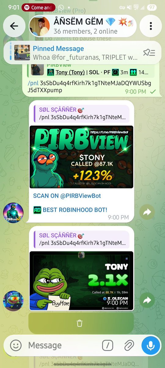 An_semz's tweet photo. 🚨 2.1X ON OUR LATEST CALL 🚀🔥 $Tony

Early entry is already showing strength. 📈
2.1X up and momentum is building. 👀💰

Still watching closely — let’s see where this one goes. 🔥

CA:
"3sSbDu4q4rfKirh7k1gTNteMJaDQYWUSbgJ5dTXXpump"

#Solana #Memecoin #Crypto #EarlyCall #2X https://t.co/zLGuf5T8ml
