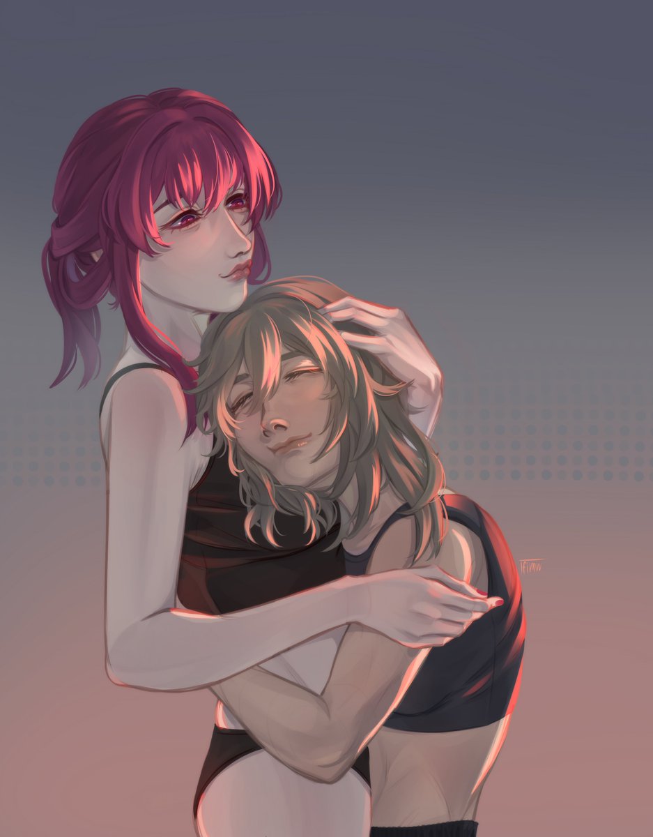 have_an_orange's tweet photo. Day 7: free day
A warm hug from the days when Stelle was still part of the Stellaron Hunters

#kafstel #kfstlweek26 https://t.co/T4ysdHzeIG