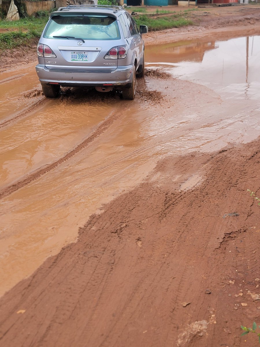 superLharuze's tweet photo. @followlasg Dear Lagos state this is the state of our road at Ginti off Ijede road, ikorodu, Lagos. We experience terrible things anytime it rain. 😢 https://t.co/ZXIlIwucMF