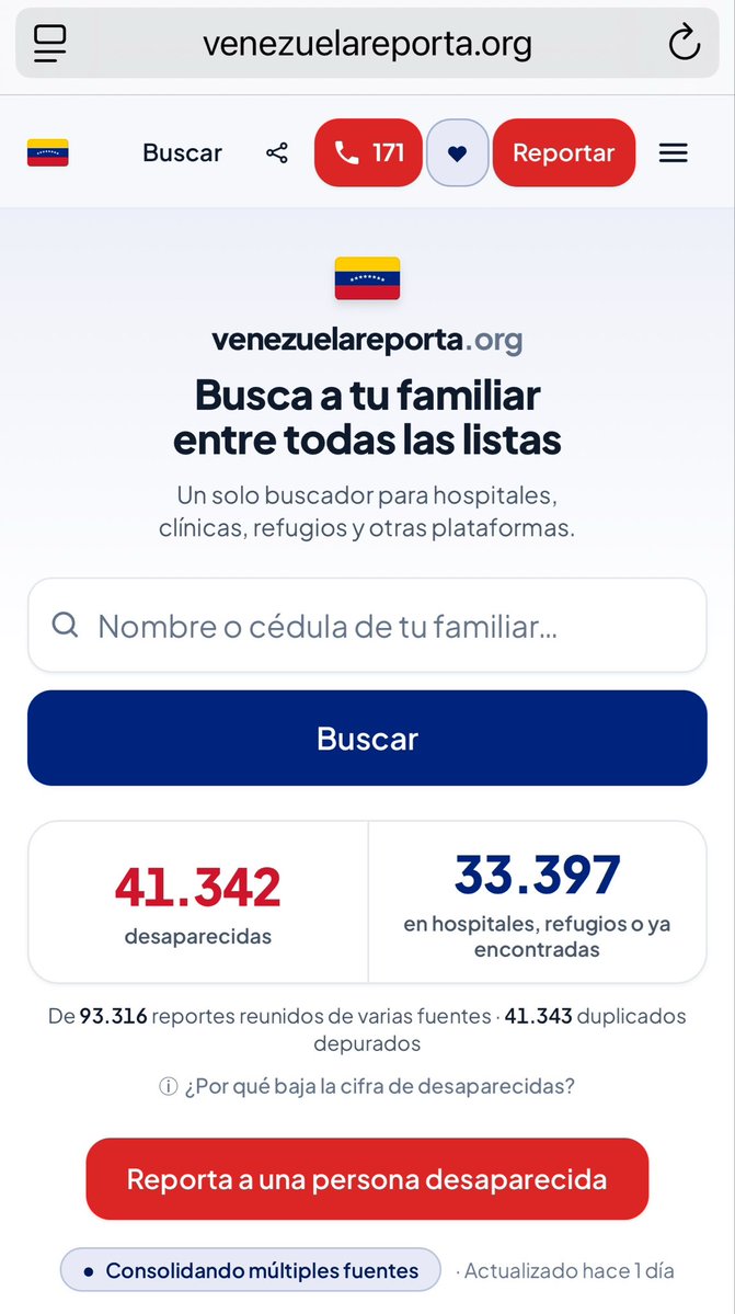 AlexaGomezDos's tweet photo. Hola Ana. Según el portal Venezuela reporta, hay más de 41.000 personas desaparecidas a la fecha después del doble terremoto. Obviamente son cifras no oficiales, porque sabemos que vivimos en la absoluta opacidad. En esta página pueden consultar todos los datos https://t.co/kjPbEIn94p