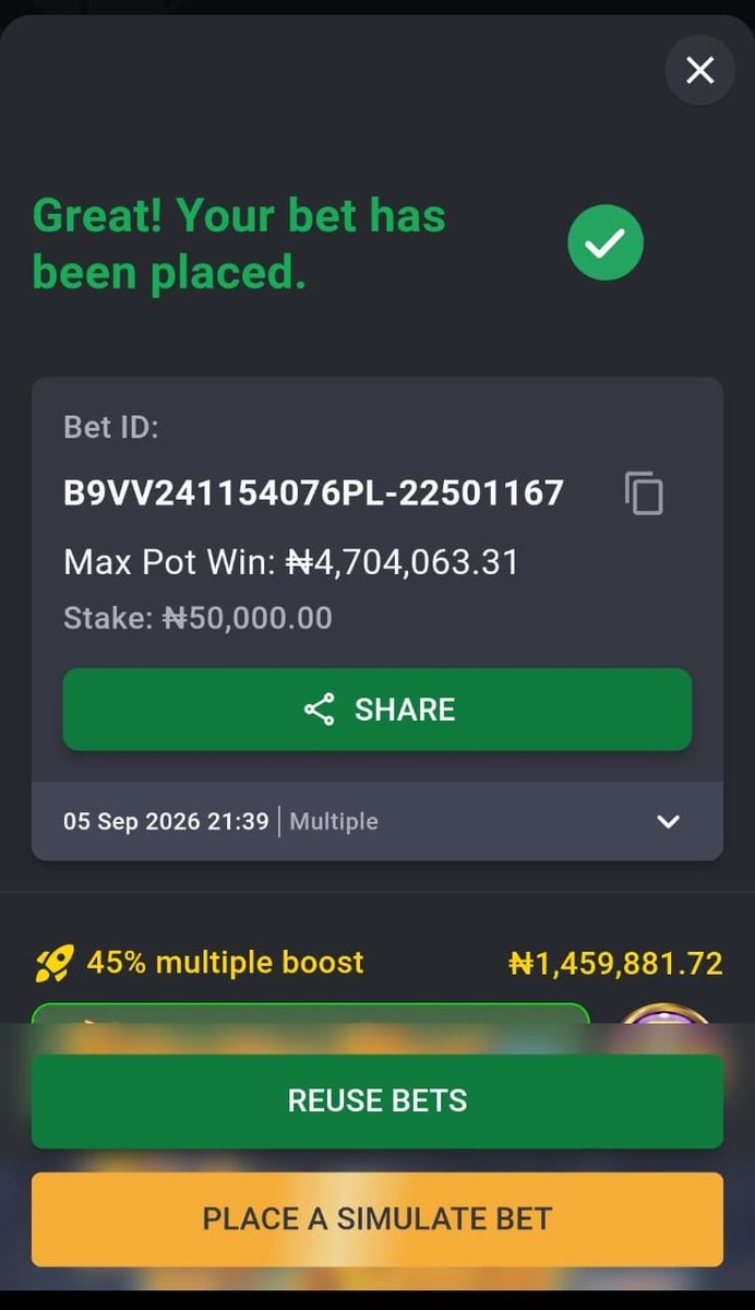 Kingkuti_'s tweet photo. Wake up to Boom ⚽ on Bet9ja

60 odds Code 👉👉 5QGLS8V

10 odds Code 👉👉 5QGL56W

JOIN TELEGRAM: https://t.co/MTMRzp9IiU

BET RESPONSIBLY 🔞
#Bet9jaCodes https://t.co/Ru6UIMBgpw