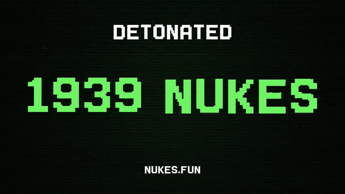 nukesfun's tweet photo. We effectively detonated 1939 NUKEs ($79,283) the POL collected and burned them permanently from the token supply. https://t.co/C2JnnFEds9