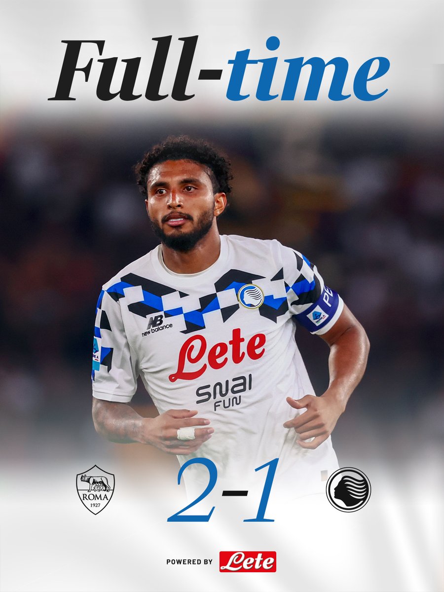 Atalanta_BC's tweet photo. Full-time
 
@acqua_lete | #RomaAtalanta https://t.co/eLah0ruOH5