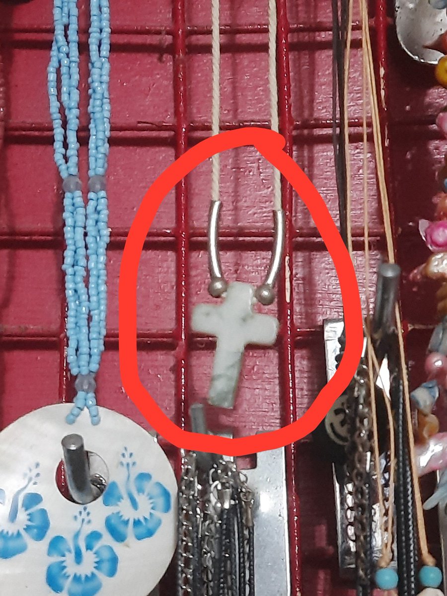 Modaysh's tweet photo. Is this permitted in the Maldives?
A Christian cross necklace is being openly displayed for sale at a souvenir shop on a local island.
@PoliceMv @MVIaffairs  please clarify whether the public sale/display of religious symbols such as this is permitted under Maldivian law? https://t.co/AQ0YOdQKAb