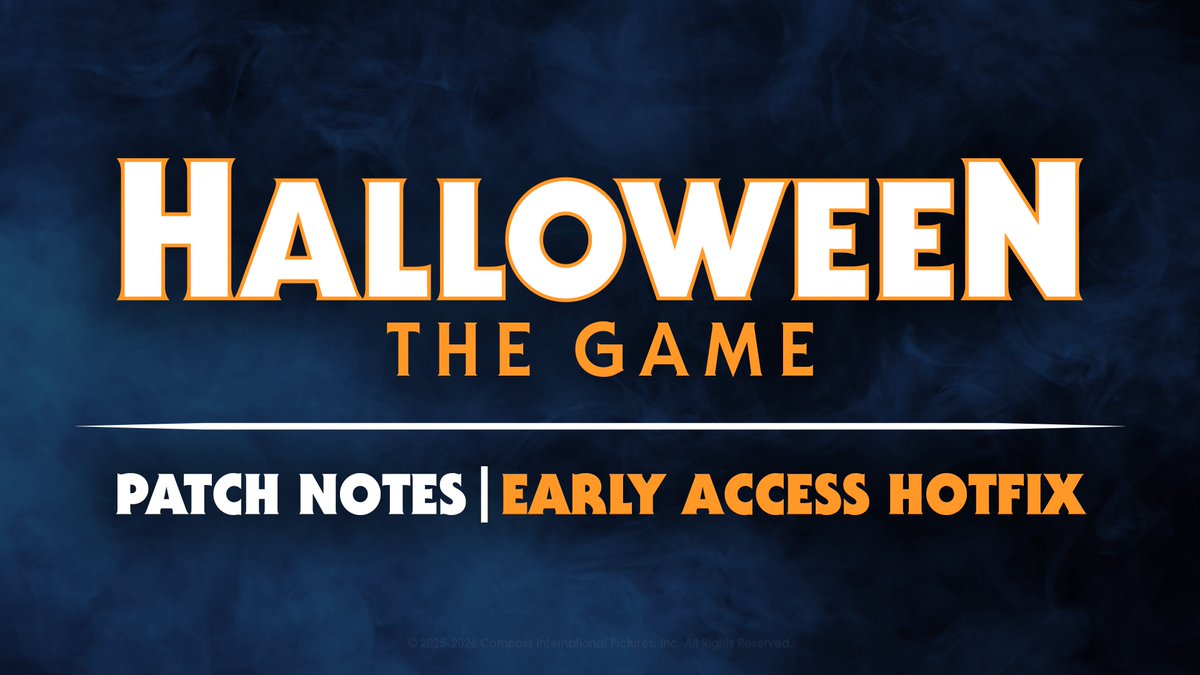 HalloweenTVG's tweet photo. We are actively rolling out our first Early Access Hotfix for Halloween: The Game across all platforms. This hotfix brings numerous crash fixes alongside a small list of additional fixes.

More details here: https://t.co/YDEs26Izf8 https://t.co/US2JAQJGQ6