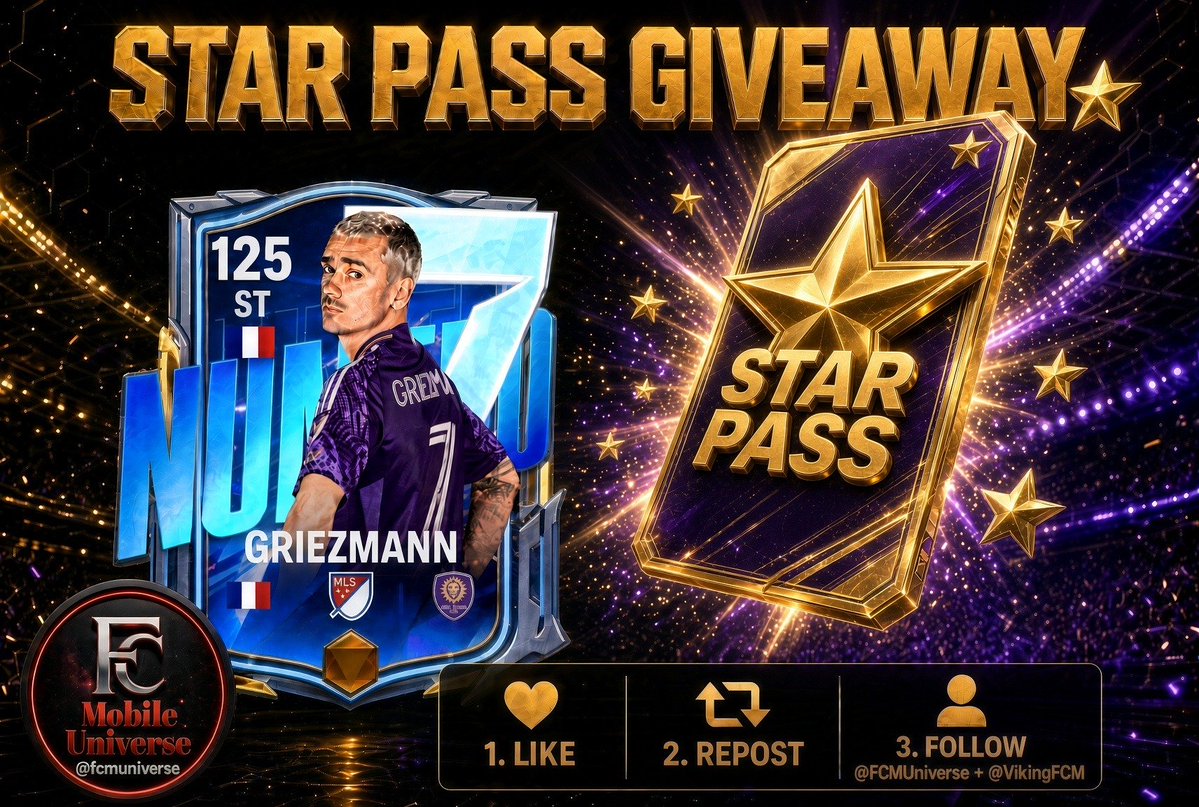 FCMUniverse's tweet photo. Don't forget to enter the Starpass Giveaway in collaboration with @VikingFCM ⚔️

Enter via this linked post 🖇️
https://t.co/oqDQmMlgix

@tutiofifa @EASFCMOBILE @FirstHalfYT @KJavierFM @FCthunder_EA @newcomerFM https://t.co/9xXIUbblmK