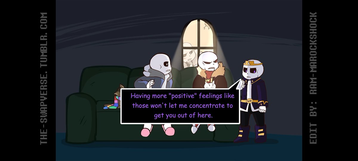 Marockshock's tweet photo. So. Underverse but swapped- Uuhuh im im havibg funn funmaxxing N HEALING 
*
*
#undertale #underverse #alternateuniverse #swap #swapverse https://t.co/BOe5tRUKE9