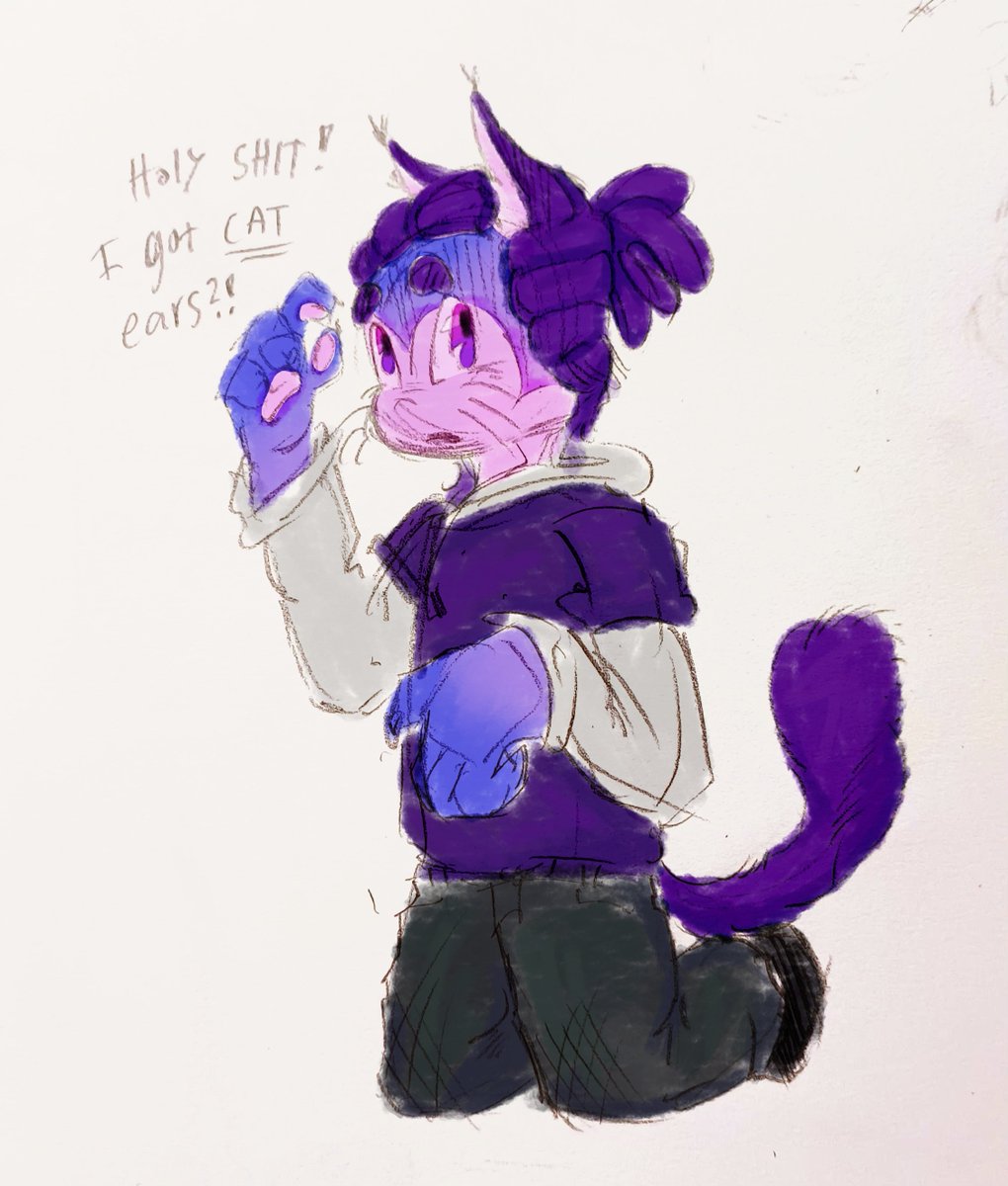 LEVARTAJA's tweet photo. Drew Orchid as a puppy and a cat girl cuz i can https://t.co/yfGPCdZs1Y