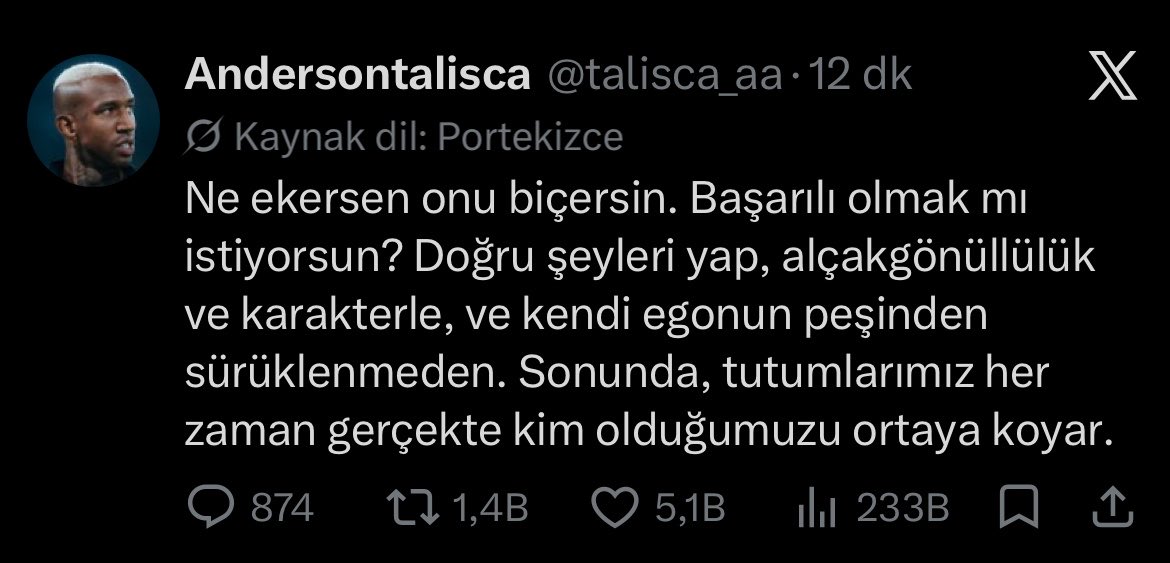 FullTimeDramaFc's tweet photo. 🔥🔥🔥 SON DAKİKA:

Anderson Talisca: “Ne ekersen onu biçersin!” https://t.co/aK4vV3tlvg