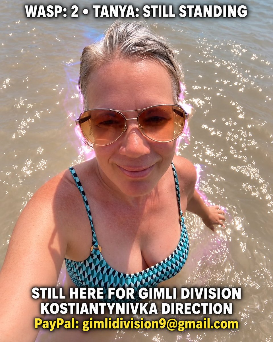 tanyawoz4's tweet photo. 🔥🍑 A wasp lit my butt on fire, so I took it to water to cool it down. 😂🌊 Not even a double sting can stop me - I’m still here, still advocating for Gimli Division’s heroes in the Kostiantynivka direction.

#OperationCatButt is officially personal now. 😉

Help Gimli Division build its new UAV unit:

🐈 $5 Operation Cat Butt raffle
🌭 $2 Mr. Salami 2.0 raffle hosted by @BeadworkbySian 

PayPal: gimlidivision9@gmail.com

Sian is so sweet to have made this prize so quickly and to host a raffle for @GimliDivision!  Let’s show her some support and share as much and as often as we can.