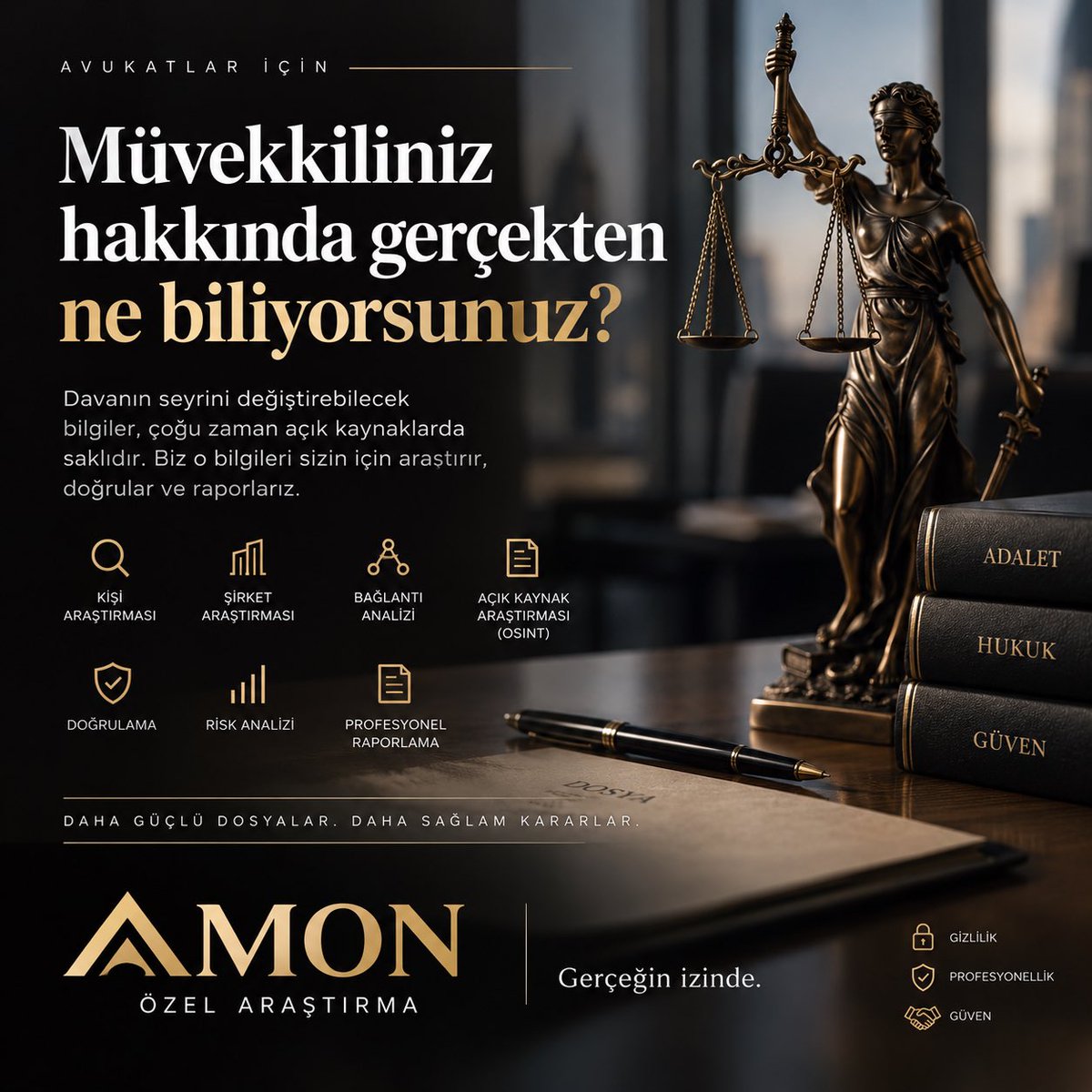 amonresearch's tweet photo. Müvekkiliniz, karşı taraf, şirket veya ilgili kişi hakkında ihtiyaç duyduğunuz bazı bilgiler açık kaynaklarda bulunabilir.AMON; kişi ve şirket araştırması, OSINT
#ÖzelAraştırma #Avukatlar #Hukuk #OSINT #KişiAraştırması #ŞirketAraştırması #Araştırma #ProfesyonelAraştırma https://t.co/nzbk0jBGer