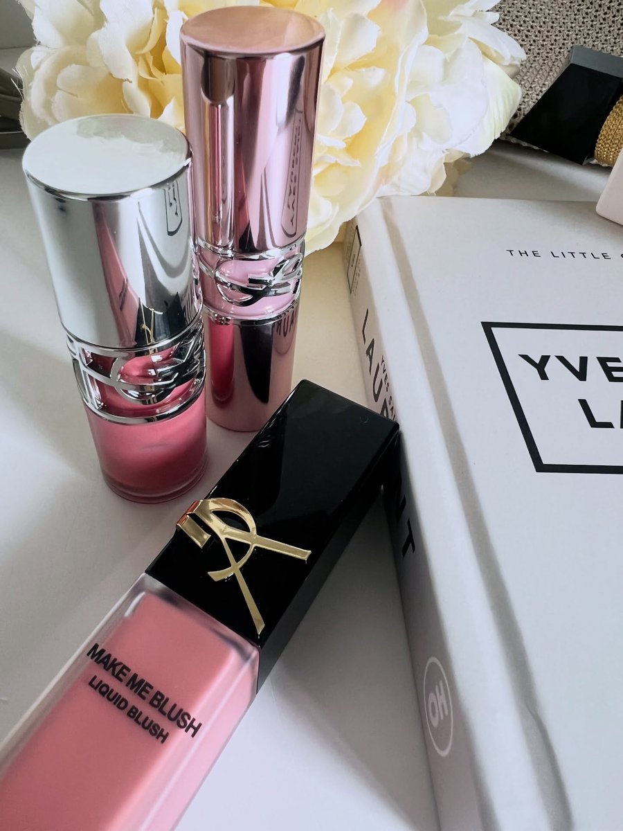 PorshaSiegkh's tweet photo. A Friday YSL moment: makeup, fragrance, and a touch of luxury. Libre, lip gloss, blush, and lipstick for the perfect finish. https://t.co/AOv4oDv9c3