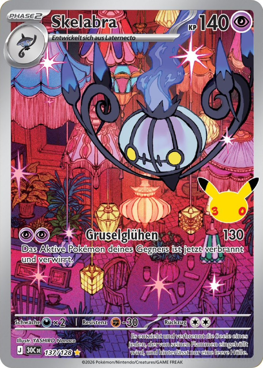 PokemonRestocks's tweet photo. Chandelure and Scraggy Illustration Rares also revealed from 30th Celebration! 🎉 https://t.co/rVqyFqIgNP