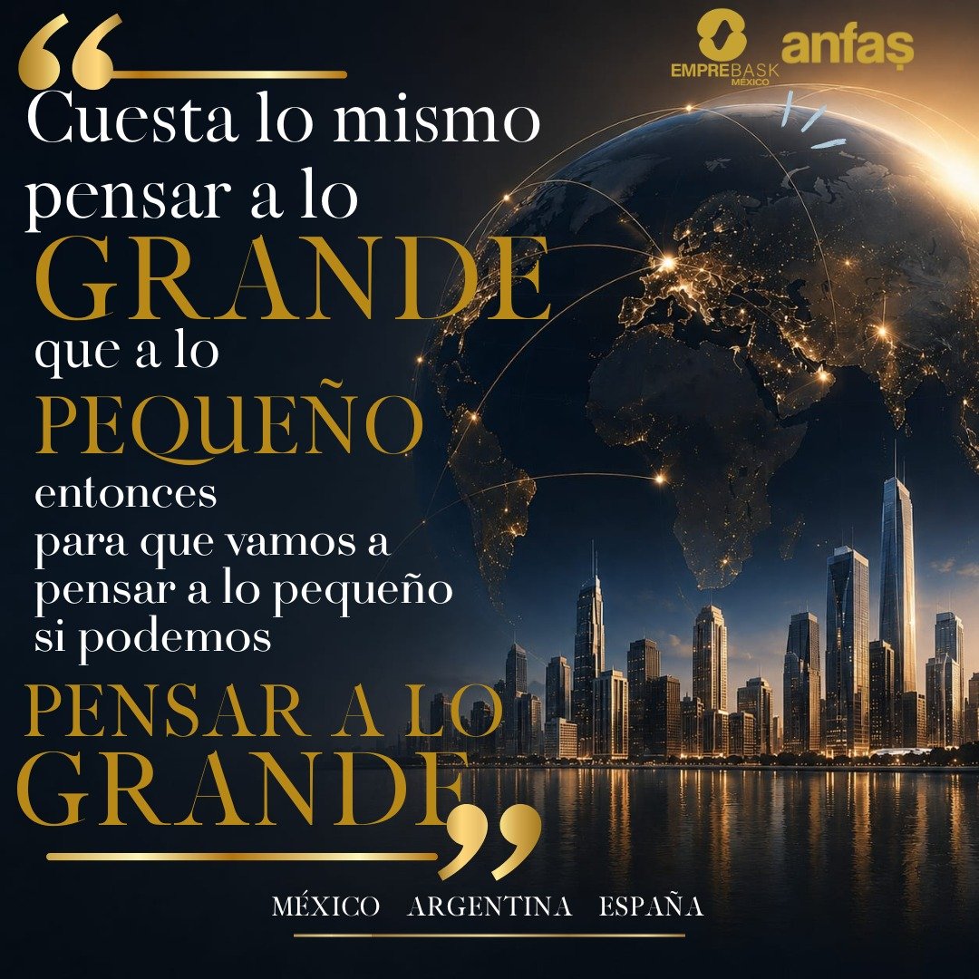 Emprebaskmexico's tweet photo. Una reflexión de nuestra presidenta que representa nuestra visión en Emprebask: pensar en grande, conectar oportunidades y abrir nuevas fronteras.
📲 Únete a nuestro canal de difusión.
#anfas2027 #antalyaturkey #foodproduct #hotelequipment #inspiración https://t.co/ii7BYsJRrJ