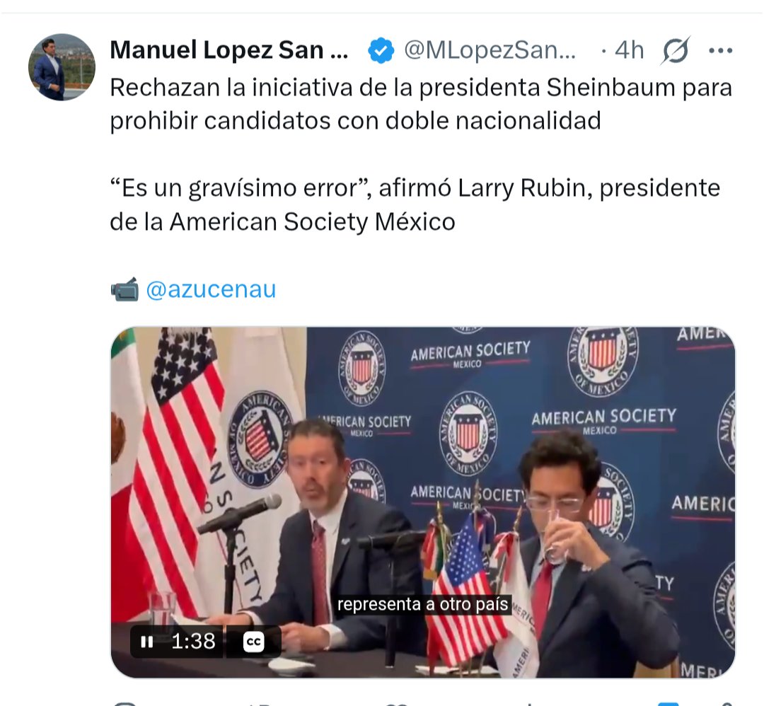 Insurgente_X's tweet photo. Un extranjero diciéndole a México quién puede gobernarlo.

Al parecer, la soberanía mexicana también necesita el visto bueno de Washington. https://t.co/Lt010QOHBc