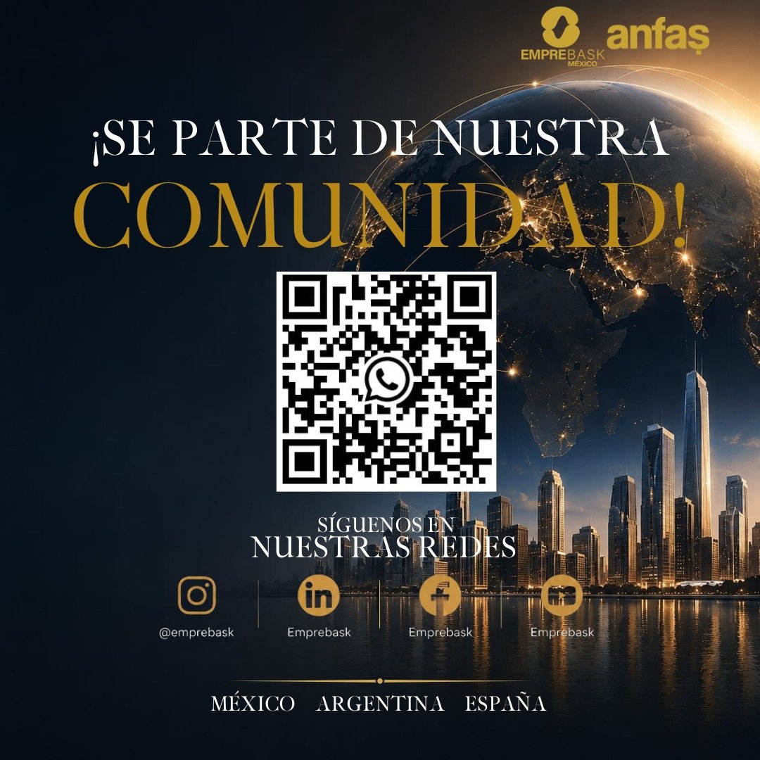 Emprebaskmexico's tweet photo. Una reflexión de nuestra presidenta que representa nuestra visión en Emprebask: pensar en grande, conectar oportunidades y abrir nuevas fronteras.
📲 Únete a nuestro canal de difusión.
#anfas2027 #antalyaturkey #foodproduct #hotelequipment #inspiración https://t.co/ii7BYsJRrJ