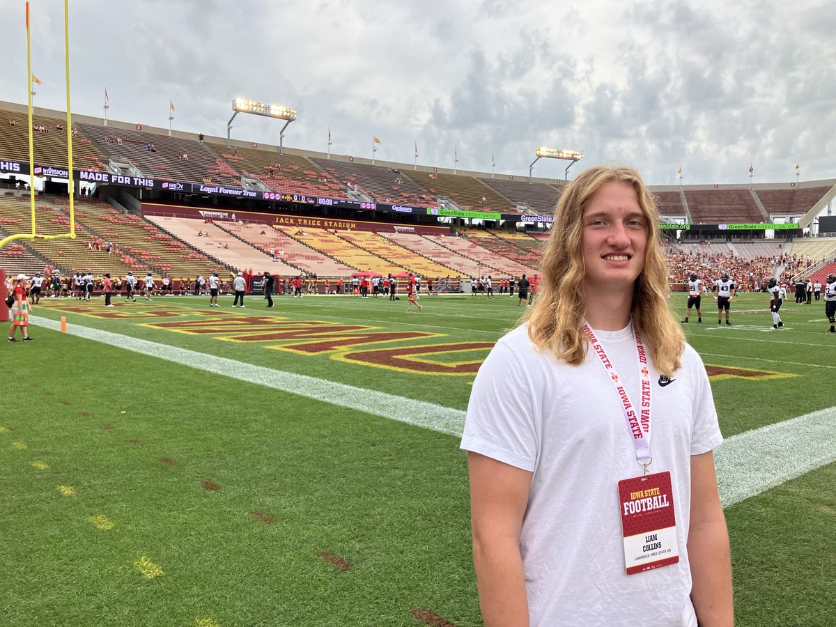 LiamJaCollins's tweet photo. Had a great time at Iowa State! Thanks @CycloneFB for a great visit https://t.co/01qIiRgH8b