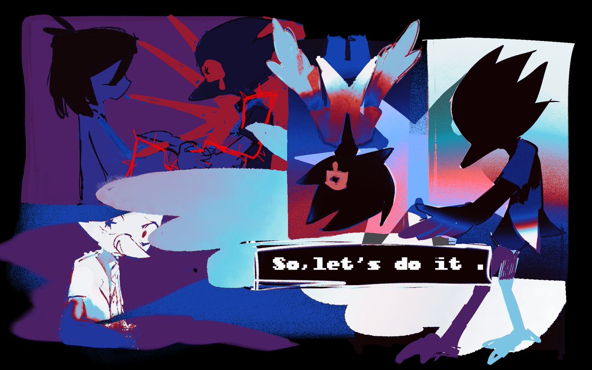 XRxjxu's tweet photo. 。。I‘m so impressed with this AU. I fucking love it.
#deltarune https://t.co/wHRMsBZLvc