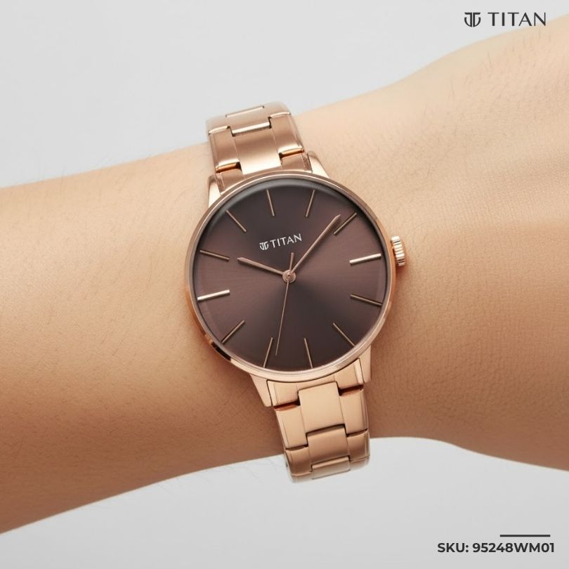 swatcorado's tweet photo. Elegance in its purest form. The Titan Ceramic 95248WM01 pairs warm rose gold with a rich brown dial for understated luxury that complements every moment. Timeless grace, effortlessly refined. https://t.co/phOuUja6HF