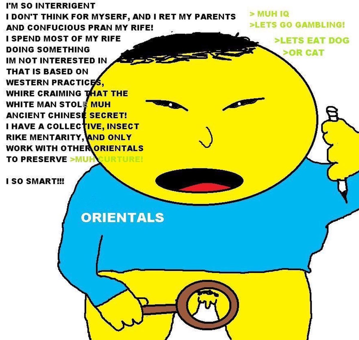 arpngens's tweet photo. @Tojo_IJA_6 @PipeWhiteBabies u are 5’5 your ppl are babies lil chink boy 🍚 https://t.co/9JtMPPbsGl