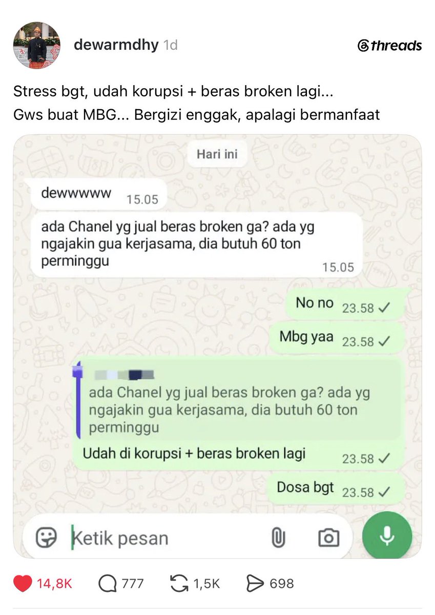 yuradelita's tweet photo. Zalimnya bukan main. 
Bahan-bahan yang dipakai kualitas🤢 https://t.co/wwM7dwZfre