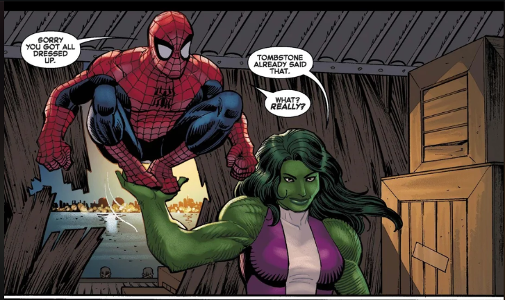 Agos6616's tweet photo. #spiderman  #shehulk  #hulk  #marvel  #fanartㅤ
She-Hulk&amp;Spider-Man. Based on Fred Perry's HQ, and a official HQ panel. 
Part 4. https://t.co/EJB6zrqD9k
