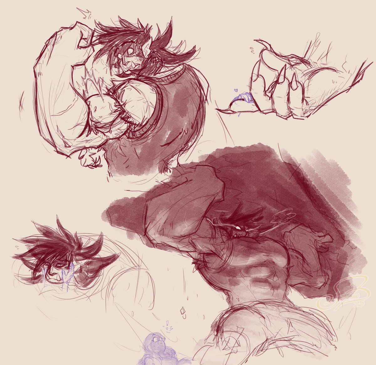 ZangoBeefCorner's tweet photo. Getting to the newer art.

Just some Monster Hans doodles https://t.co/EWGNrFnlzd