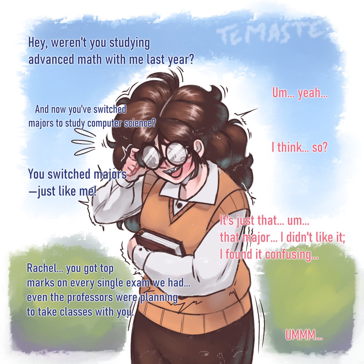 Stoned12152431's tweet photo. When studying is your strong suit, but lying is your weakness - YANDERE NERD!

(Part 7) https://t.co/bFAJhJEB5H