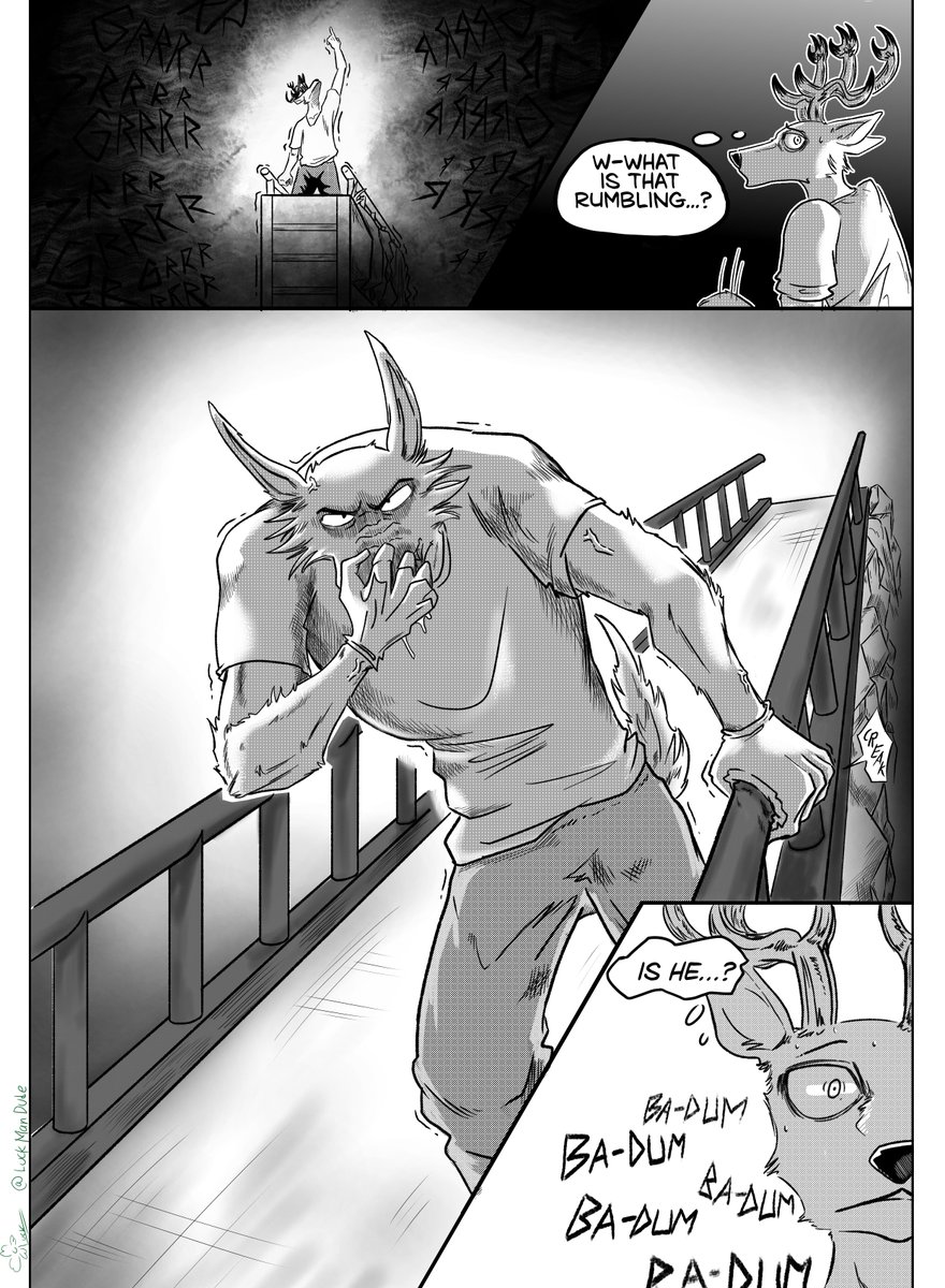 LuckManDude's tweet photo. BeastRebels Chapter 6 page 14
huh, guess redoing the same scene over and over again might lead to someone not having time for lunch…
#beastars #comic #fanart https://t.co/eUKQ4f7O1J