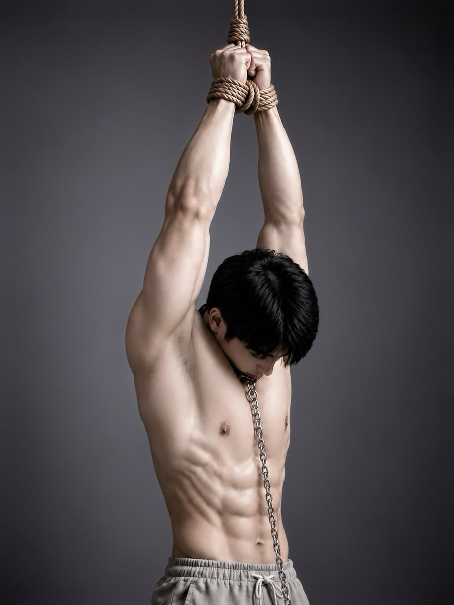 tieuptopM's tweet photo. 肌肉男服从指令，请主人使用。
#捆绑 #调教 #犬化 #肌肉奴 #bdsm #吊缚 https://t.co/Ytw5TH01PS