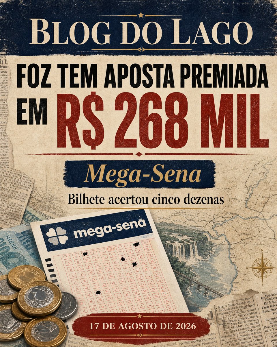 ferx30's tweet photo. Aposta de Foz do Iguaçu faturou R$ 268. 179, 54 na Mega-Sena ao acertar cinco dezenas com um jogo de oito números. Sem ganhador na sena, o próximo prêmio acumulou para R$ 45 milhões. https://t.co/2e7hWWPutl