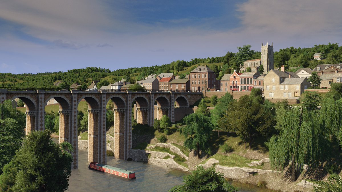 cheezime's tweet photo. Gorge Crossing #CitiesSkylines https://t.co/NqK0pL3Xhu