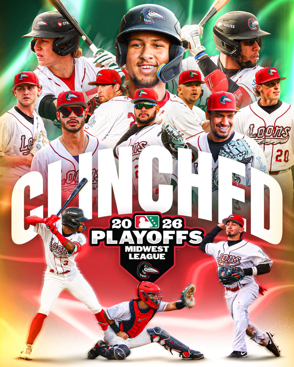 greatlakesloons's tweet photo. THE LOONS ARE PLAYOFF BOUND 🔥

Don’t wait, get your playoff tickets now and be at Dow Diamond on Tuesday as your hometown team begins the postseason run 👉 https://t.co/r7i3iInLVM

YOUR HOMETOWN TEAM. YOUR PLAYOFFS. YOUR BALLPARK. https://t.co/g8ZoD8yg9R