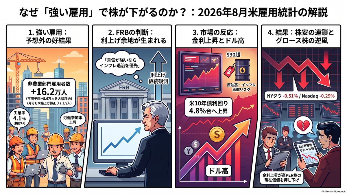 invprog's tweet photo. 雇用統計強かったですね
本来景気が強いことはいいことですが今はダメです
物価が高くジャクソンホールではタカ派発言がありFOMCも控えている
当然利上げ警戒となり株もビットコインも金も下落
さてどうなることやら…を画像１枚でまとめました
ぜひ保存・いいね・シェアお願いします https://t.co/0GloR4Wxbo