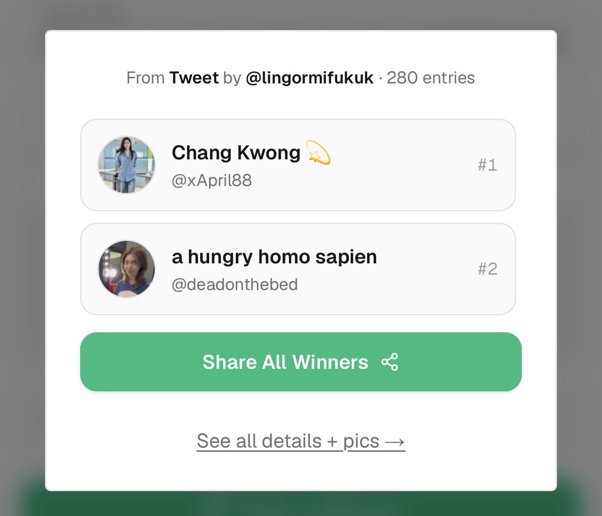 lingormifukuk's tweet photo. Morning. Cuối tuần vui vẻ

Chúc mừng 2 bạn @xApril88 và @deadonthebed trúng GA1 🎉👏🎉👏🎉👏

Hai bạn ib gửi thông tin cho mình nha 🤍

#หลิงออม #LingOrm https://t.co/FA6xN6FvKv