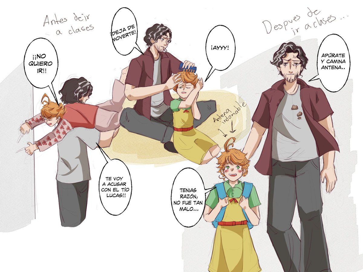 gesa0483's tweet photo. Mini cómic para curar la herida, en un mundo sin demonios fueron padre e hija... yugo te extrañamos 😭😭😭😭 #tpn #thepromisedneverland #emmatpn https://t.co/xnC4Y4uFHh