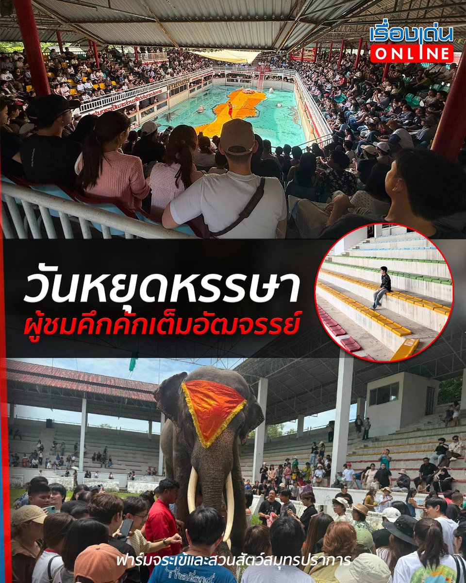 RDnews_Online's tweet photo. ❤️ โซเชียลชุบชีวิตสวนสัตว์! บรรยากาศ #วันหยุดหรรษา ที่สวนสัตว์สมุทรปราการ จากผู้ชมหนึ่งคนในวันนั้น วันนี้คนคึกคักเต็มอัฒจรรย์แล้ว

อ่านต่อ https://t.co/LbxZppq3Kd

#เรื่องเด่นออนไลน์ #ข่าวโซเชียล #สวนสัตว์สมุทรปราการ https://t.co/8j6FzBEF0P