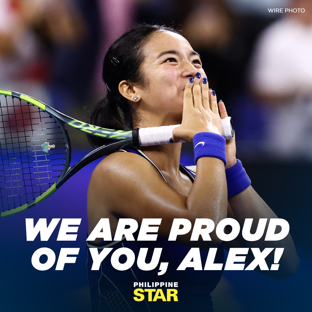 PhilippineStar's tweet photo. SALAMAT SA MAGANDANG LABAN, ALEX! 🫡

Alex Eala ends her US Open campaign after losing to Iva Jovic, 5-7, 6-3, 5-7, in Round 3 of the US Open on Sunday. https://t.co/9sB1meet3A