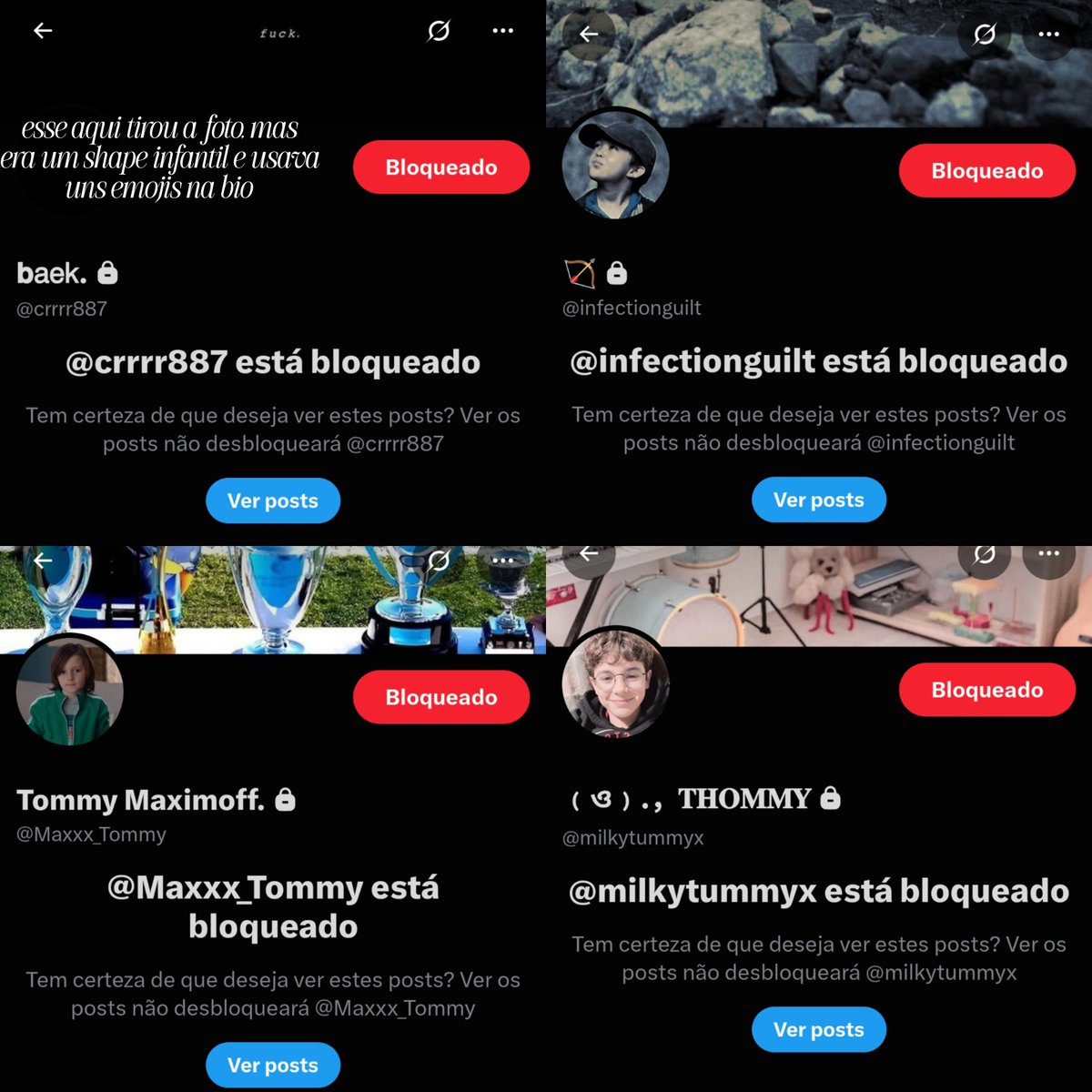 wolfpapix's tweet photo. 🚨 NÃO PULE ESTE POST
Quero usar este momento para expor sobre contas de pedofilia que circulam nesta rede. Abaixo tem prints destes perfis perigosos.
Isso é um CRIME! e peço a todos que denunciem, alem disso use os canais oficiais de denuncias 

SaferNet: https://t.co/FU8t9F7AOE https://t.co/nD3YrRzSAt