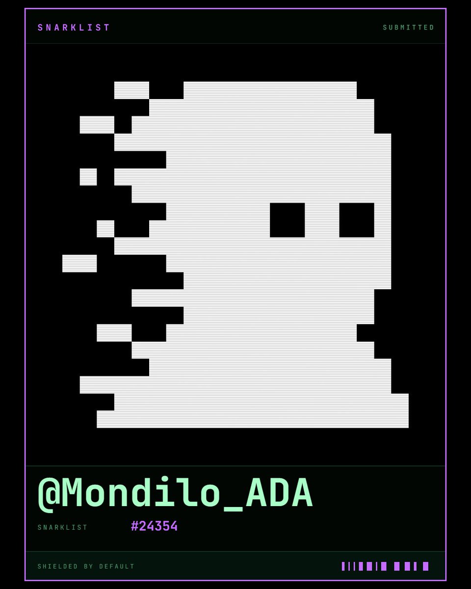 Mondilo_ADA's tweet photo. applied to the snarklist.

record 24354 · shielded by default

@zksnarks_ https://t.co/SE5riKWg3y https://t.co/zJfvAr080T