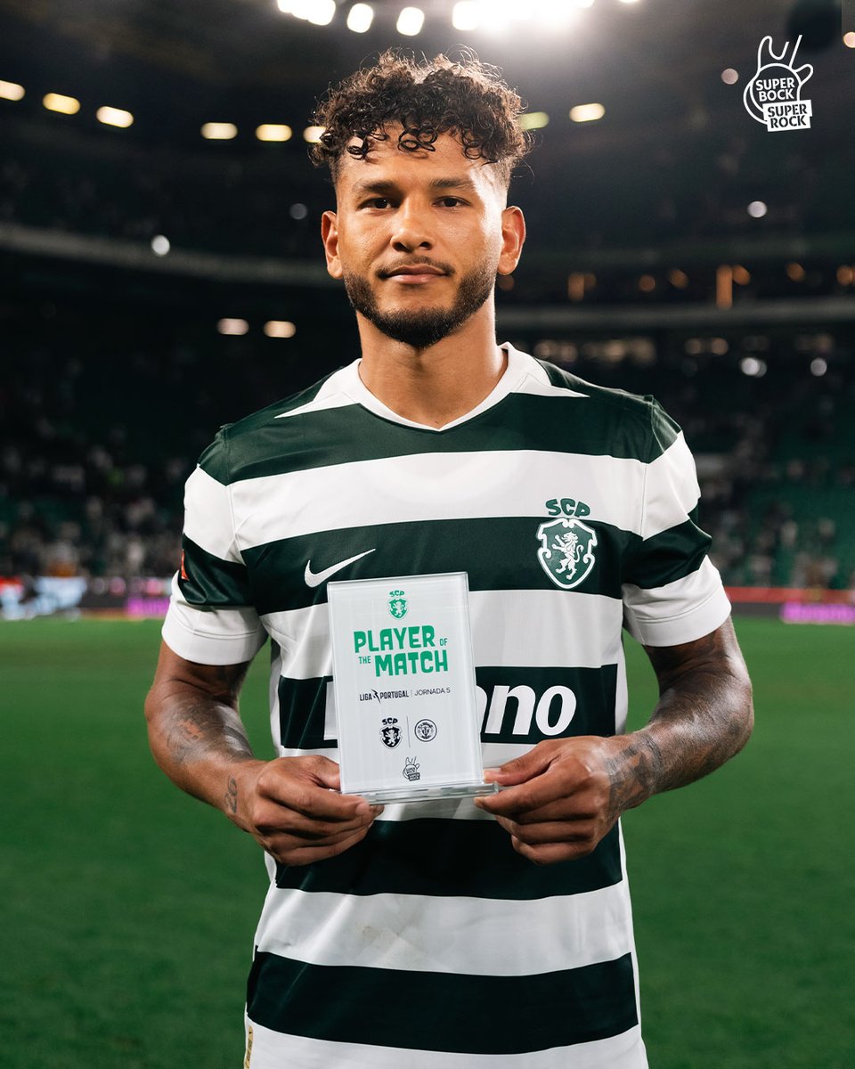 SportingCP's tweet photo. 🎶 A 🇨🇴 é 🟢⚪️ 

Luis Suárez foi o #PlayerOfTheMatchSCP na vitória diante do CD Nacional 🦁 https://t.co/t3QrIZ5iqN