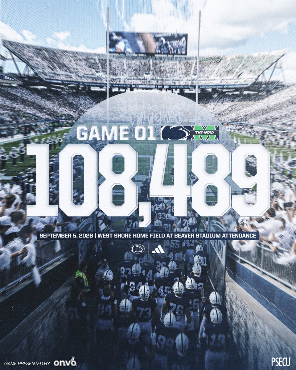 PennStateFball's tweet photo. There's no place like home. 🤍

#WeAre | @Beaver_Stadium https://t.co/P58OURMFm3